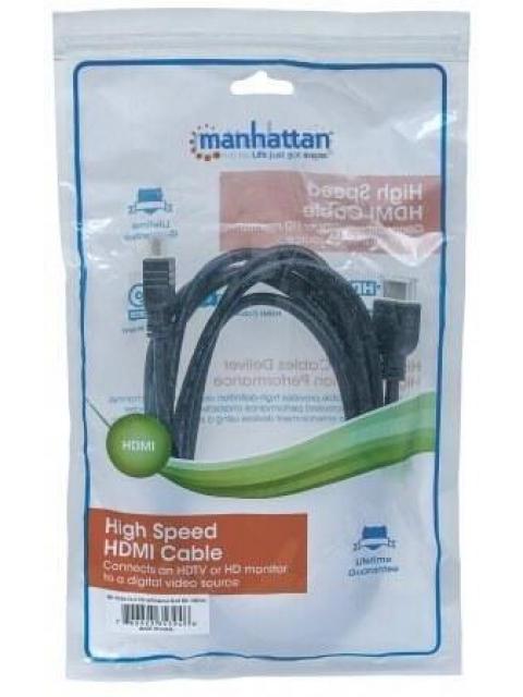 MANHATTAN CABLE HDMI MACHO - HDMI MACHO 4K 60HZ 3 METROS NEGRO - Imagen 3