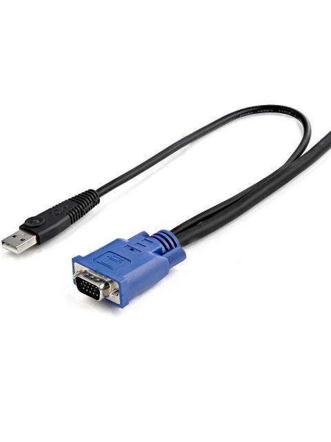 STARTECH CABLE KVM ULTRA DELGADO 2 EN 1 USB-VGA MACHO - VGA MACHO 3 METROS NEGRO - Imagen 2