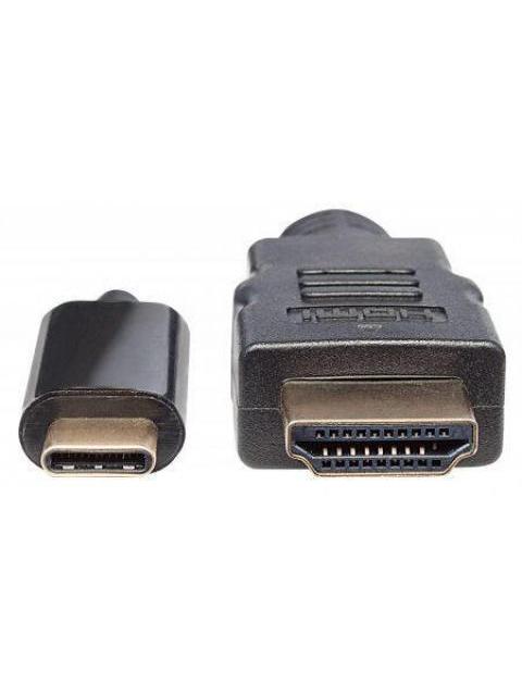 MANHATTAN CABLE HDMI MACHO - USB C MACHO 4K 30HZ 2 METROS NEGRO - Imagen 4