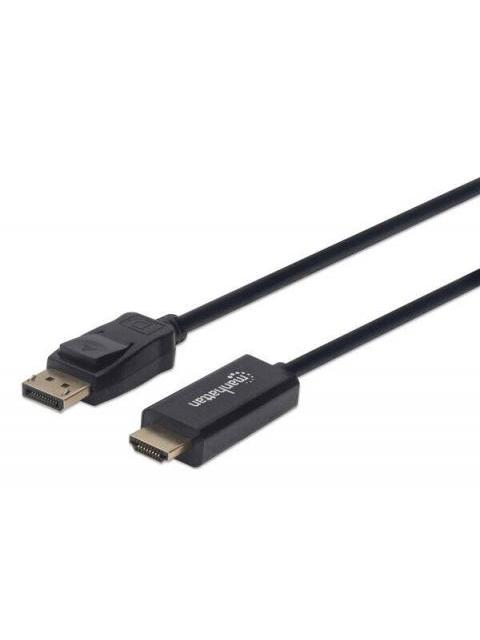 MANHATTAN CABLE DISPLAYPORT 1.1 MACHO - HDMI 1.2 MACHO FULL HD 60HZ 1 METRO NEGRO - Imagen 2