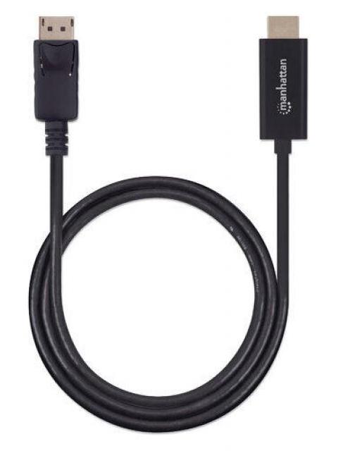 MANHATTAN CABLE DISPLAYPORT 1.2 MACHO - HDMI MACHO 4K 60HZ 1 METRO NEGRO - Imagen 5