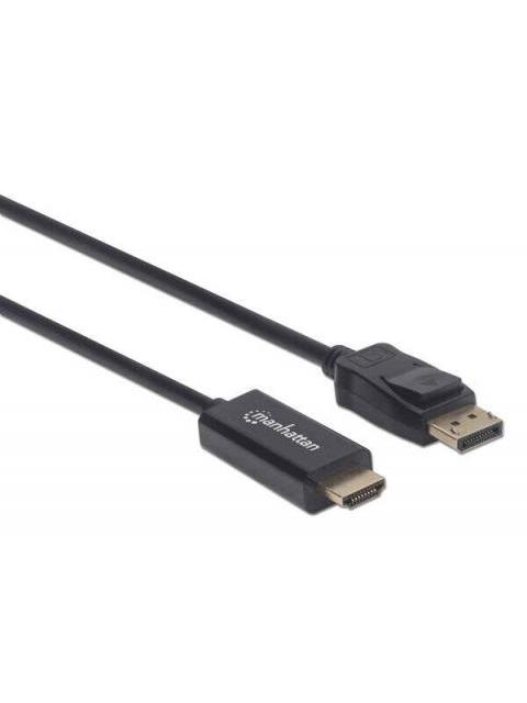 MANHATTAN CABLE DISPLAYPORT 1.2 MACHO - HDMI MACHO 1.8 METROS 4K 60HZ NEGRO - Imagen 4