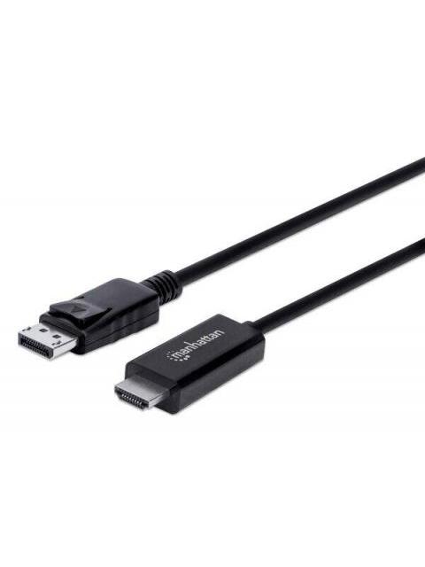 MANHATTAN CABLE DISPLAYPORT 1.2 MACHO - HDMI MACHO 4K 60HZ 3 METROS NEGRO - Imagen 2