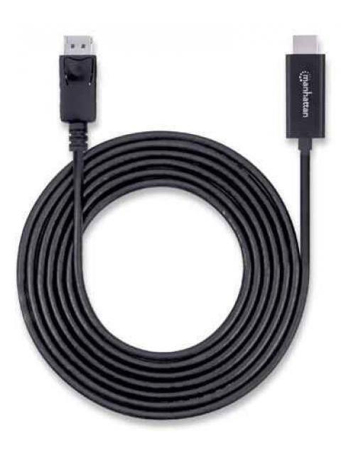 MANHATTAN CABLE DISPLAYPORT 1.2 MACHO - HDMI MACHO 4K 60HZ 3 METROS NEGRO - Imagen 3