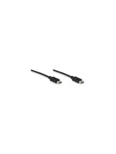 MANHATTAN CABLE DISPLAYPORT 1.2 MACHO - DISPLAYPORT 1.2 MACHO 4K 60HZ 1.3 METROS NEGRO - Imagen 3