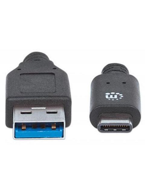 MANHATTAN CABLE USB 3.0 C MACHO - USB 3.0 A MACHO 1 METRO NEGRO - Imagen 3