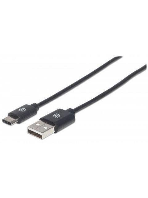 MANHATTAN USB A MACHO - USB C MACHO 2 METROS NEGRO - Imagen 2