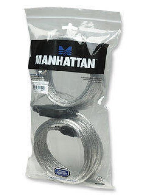 MANHATTAN CABLE USB A MACHO - USB B MACHO 11 METROS PLATA - Imagen 5