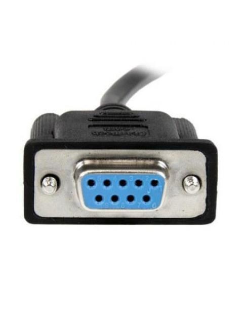 STARTECH  CABLE NULO DE MODEM SERIAL RS232 DB9 HEMBRA - HEMBRA 2 METROS NEGRO