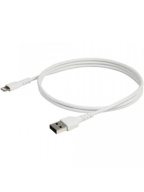 STARTECH CABLE DE CARGA CERTIFICADO MFI LIGHTNING MACHO - USB A MACHO 1 METRO BLANCO PARA IPOD-IPHONE-IPAD - Imagen 2