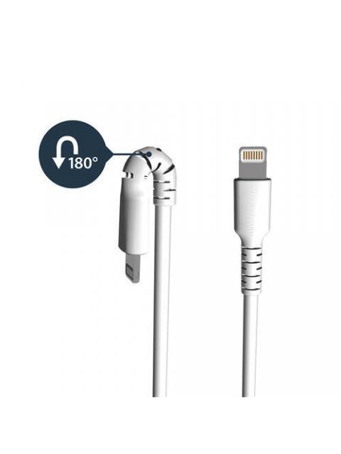 STARTECH CABLE DE CARGA CERTIFICADO MFI LIGHTNING MACHO - USB A MACHO 1 METRO BLANCO PARA IPOD-IPHONE-IPAD - Imagen 3