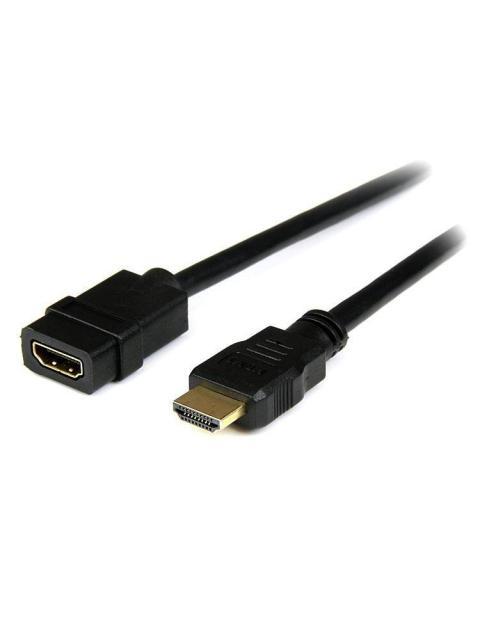 CABLE STARTECH HDMI MACHO-HDMI HEMBRA 2 METROS NEGRO HDEXT2M