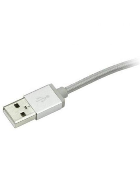 STARTECH CABLE DE CARGA CERTIFICADO MFI LIGHTNING-USB-C-MICRO USB MACHO - USB A MACHO 1 METRO PLATA PARA IPOD-IPHONE-IPAD