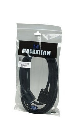 MANHATTAN CABLE PARA MONITOR SVGA 8MM VGA (D-SUB) MACHO - VGA (D-SUB) MACHO 3 METROS NEGRO - Imagen 3