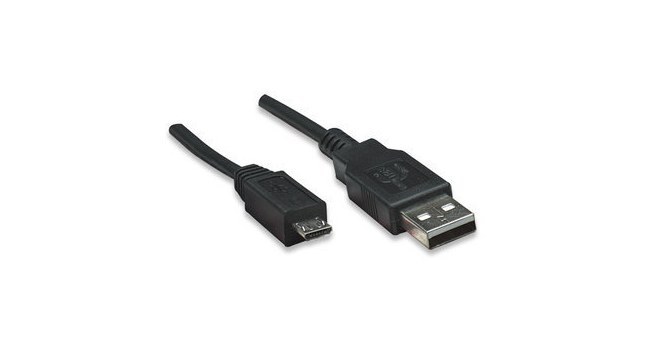 MANHATTAN CABLE USB DE ALTA VELOCIDAD USB 2.0 A MACHO - MICRO USB 2.0 B MACHO 3 METROS NEGRO