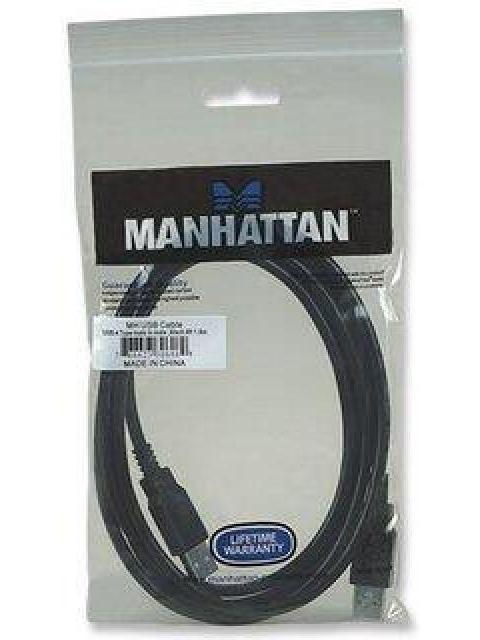 MANHATTAN CABLE USB A MACHO - USB A MACHO 1.8 METROS NEGRO - Imagen 4