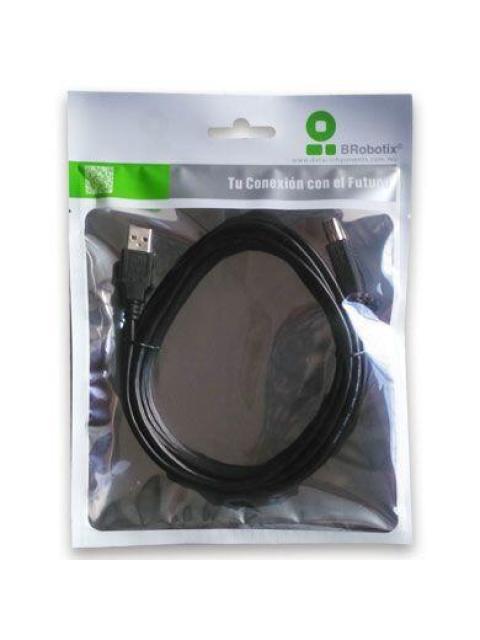 CABLE USB BROBOTIX 102327 COLOR NEGRO DE 1.8 METROS - Imagen 4