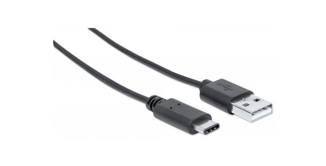 MANHATTAN CABLE USB C DE ALTA VELOCIDAD USB C MACHO - USB A MACHO 1 METRO NEGRO - Imagen 2
