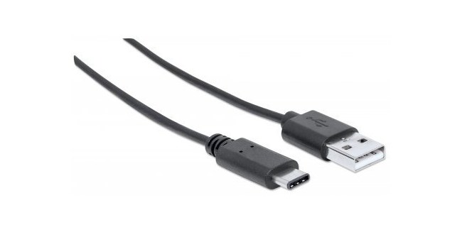 MANHATTAN CABLE USB C DE ALTA VELOCIDAD USB C MACHO - USB A MACHO 1 METRO NEGRO - Imagen 3