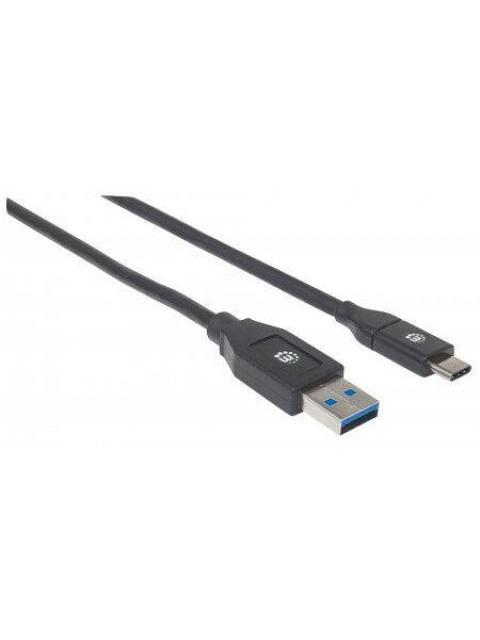 MANHATTAN CABLE DE CARGA USB A MACHO - USB C MACHO 2 METROS NEGRO - Imagen 3