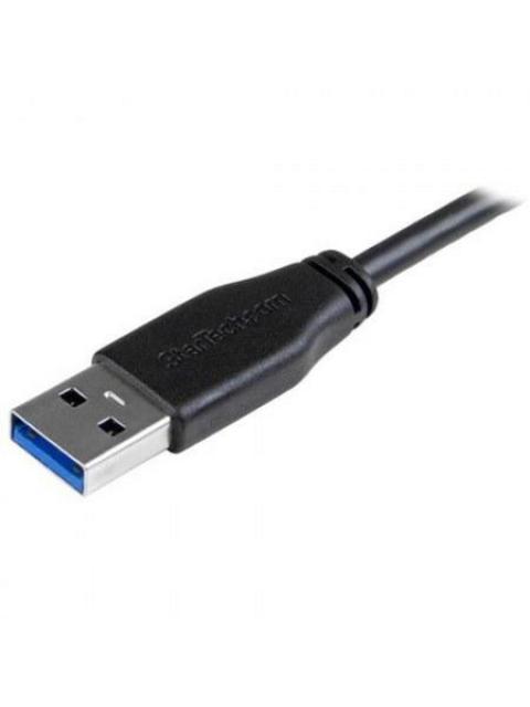 STARTECH CABLE DELGADO DE MICRO USB 3.0 ANGULO IZQUIERDO 50CM NEGRO - Imagen 4