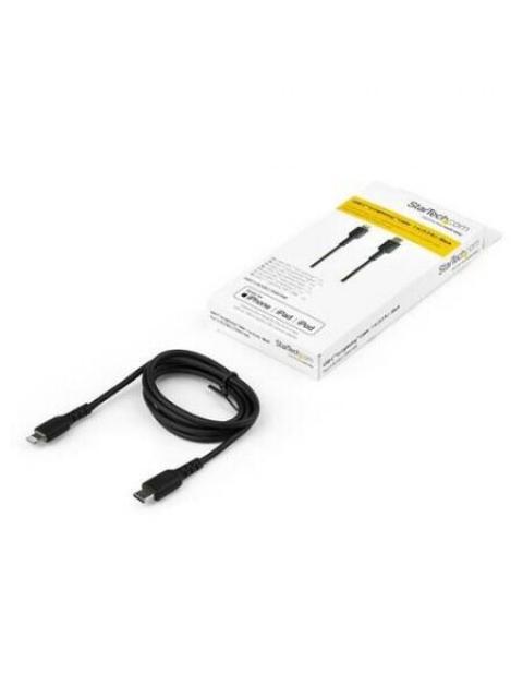 STARTECH CABLE DE CARGA CERTIFICADO MFI LIGHTNING MACHO - USB-C MACHO 1 METRO NEGRO PARA IPOD-IPHONE-IPAD - Imagen 3