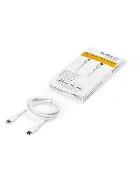 STARTECH CABLE DE CARGA CERTIFICADO MFI LIGHTNING MACHO - USB-C MACHO 1 METRO BLANCO PARA IPOD-IPHONE-IPAD - Imagen 5
