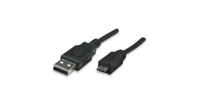 MANHATTAN CABLE USB A MACHO - MICRO USB B MACHO 50CM NEGRO - Imagen 2