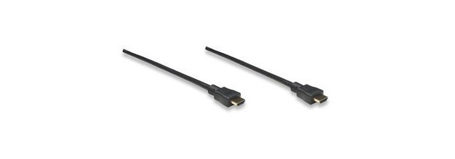 MANHATTAN CABLE HDMI DE ALTA VELOCIDAD HDMI MACHO - HDMI MACHO 1080P 3D 10 METROS NEGRO - Imagen 3