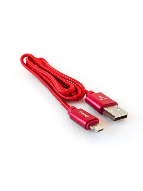 VORAGO CABLE DE CARGA MICRO USB B-LIGHTNING MACHO - USB A MACHO 1 METRO ROJO PARA IPOD-IPHONE-IPAD - Imagen 6