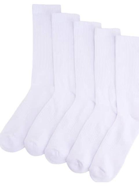 CALCETINES DEPORTIVOS LARGOS SET DE 5 PARES UNITALLA BLANCO PROKENNEX