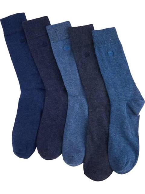 CALCETINES LARGOS VESTIR CASUAL SET DE 5 PARES UNITALLA AZUL KEBO