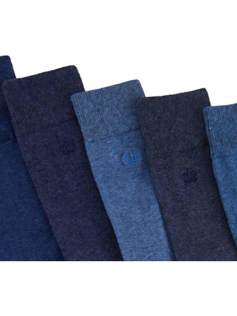 CALCETINES LARGOS VESTIR CASUAL SET DE 5 PARES UNITALLA AZUL KEBO - Imagen 4