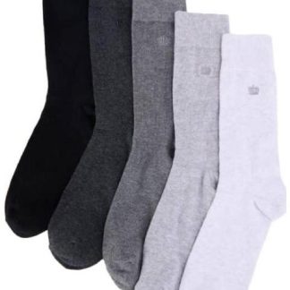 CALCETINES LARGOS VESTIR CASUAL SET DE 5 PARES UNITALLA GRIS KEBO