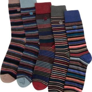 CALCETINES LARGOS VESTIR CASUAL SET DE 5 PARES UNITALLA MULTICOLOR KEBO