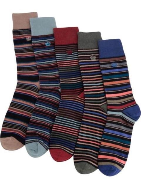 CALCETINES LARGOS VESTIR CASUAL SET DE 5 PARES UNITALLA MULTICOLOR KEBO