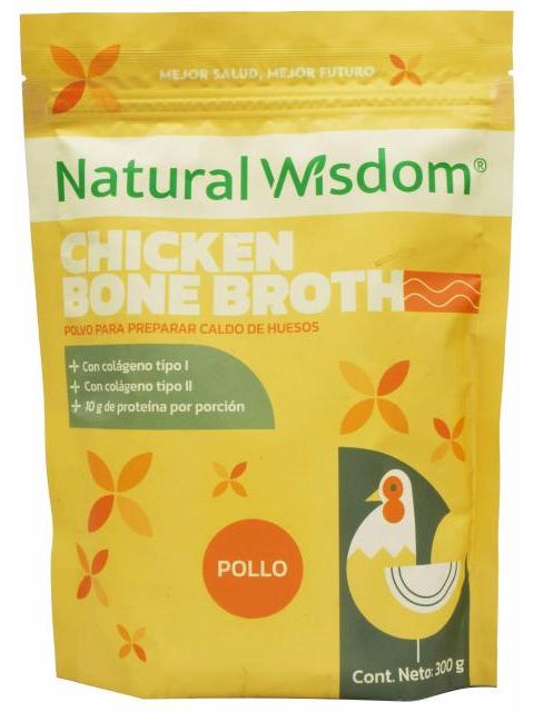 CALDO DE HUESOS DE POLLO 300 G NATURAL WISDOM