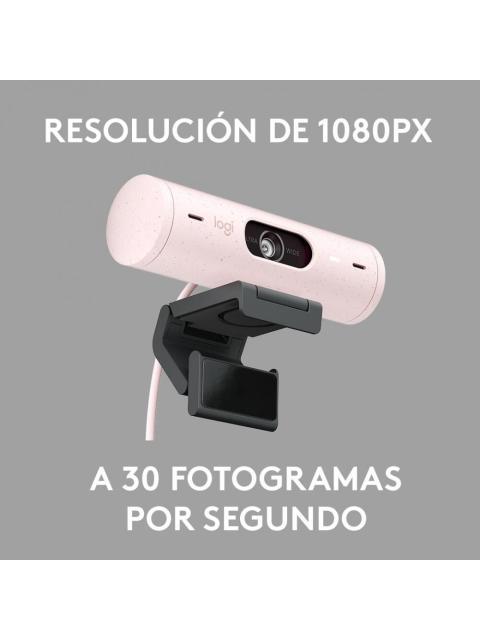 LOGITECH WEBCAM BRIO 500 CON MICROFONO 4MP 1920 X 1080 PIXELES USB-C ROSA - Imagen 8
