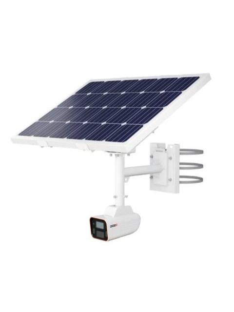 CAMARA SOLAR IP 4 MP LENTE 3.6 MM (92Â°) IR HASTA 20 MTS IA RECONOCIMIENTO DE OBJETOS WDR ONVIF ALTAVOZ MICROFONO IP67