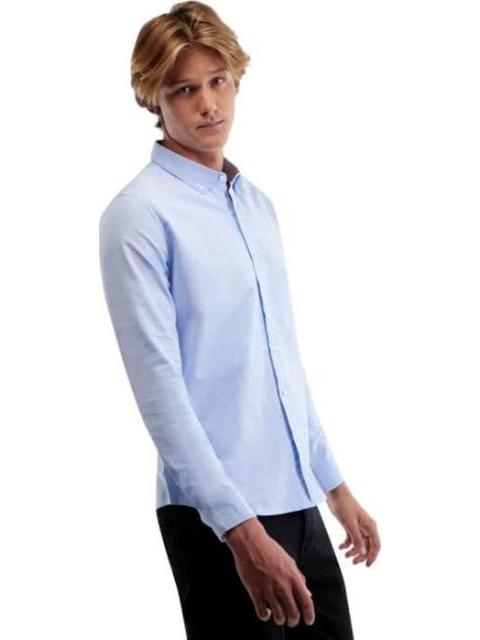 CAMISA MANGA LARGA AZUL CIELO HPC POLO - Imagen 2
