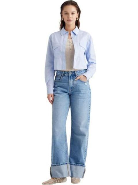 CAMISA CROP AZUL HOLLY LAND - Imagen 2