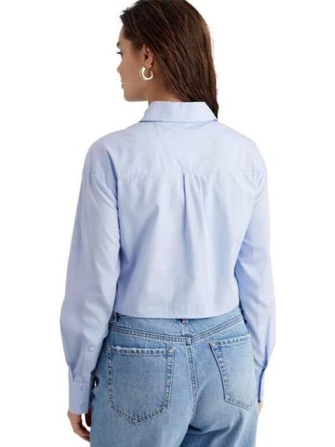 CAMISA CROP AZUL HOLLY LAND - Imagen 4