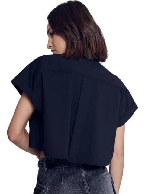CAMISA CROP NEGRO HOLLY LAND - Imagen 3