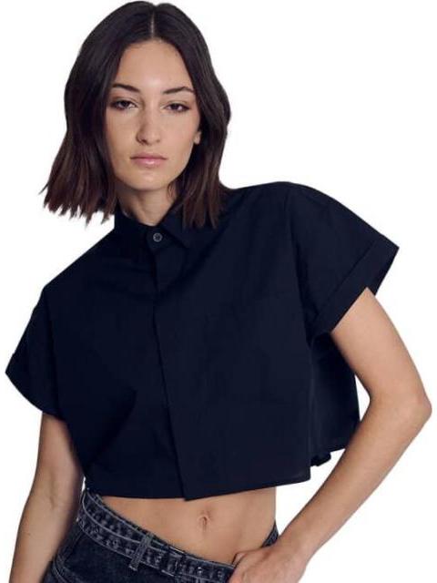 CAMISA CROP NEGRO HOLLY LAND - Imagen 4