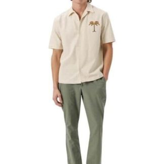 CAMISA MANGA CORTA BEIGE HARD SODA