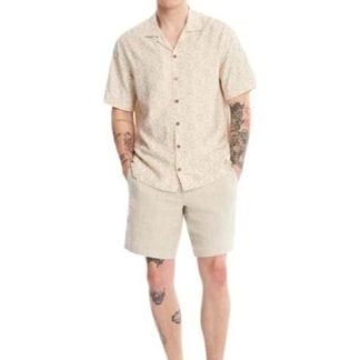 CAMISA MANGA CORTA BEIGE NEXT CO