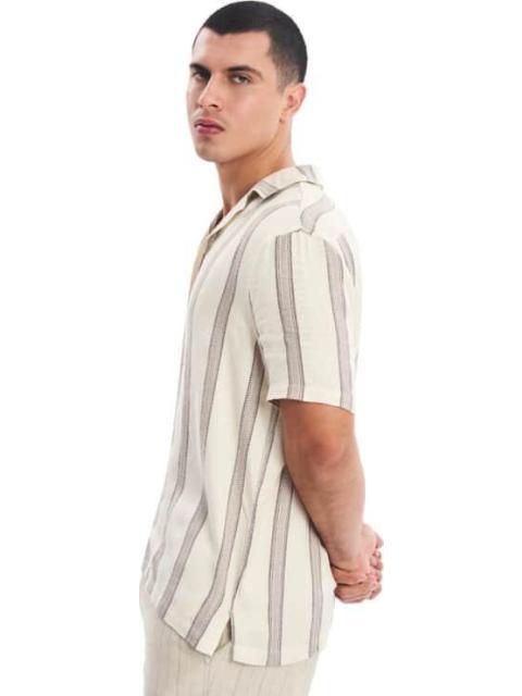 CAMISA MANGA CORTA BEIGE NEXT CO - Imagen 5