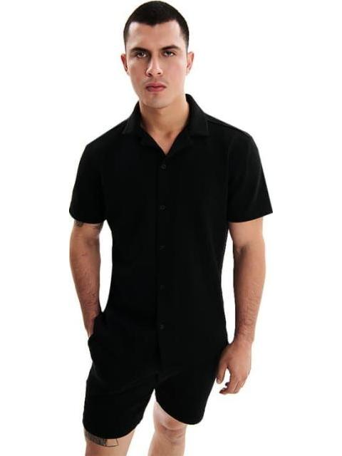 CAMISA MANGA CORTA NEGRO NEXT CO - Imagen 2
