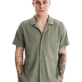 CAMISA MANGA CORTA VERDE OLIVO NEXT CO