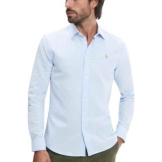 CAMISA MANGA LARGA AZUL CIELO HPC POLO
